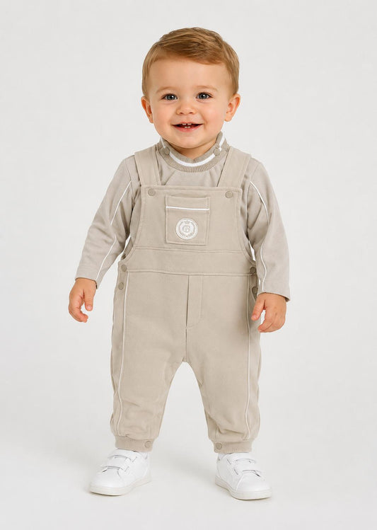 Bluesbaby 3239 Beige Dungree set AW26
