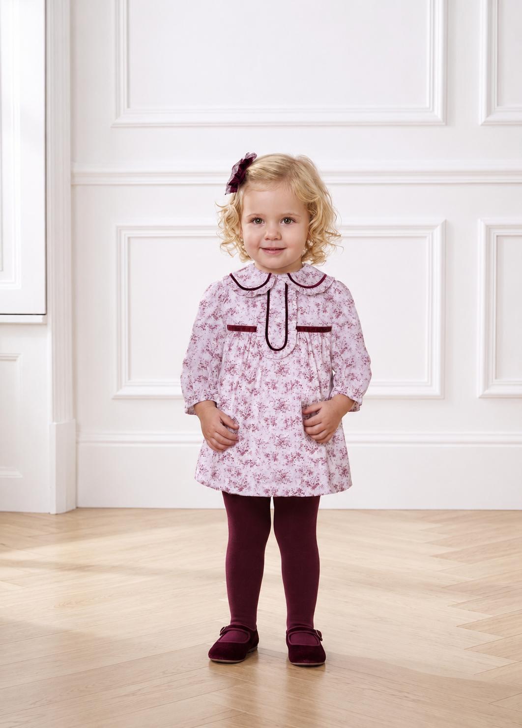 Miranda 128v Burgundy Floral Dress AW26 PREORDER