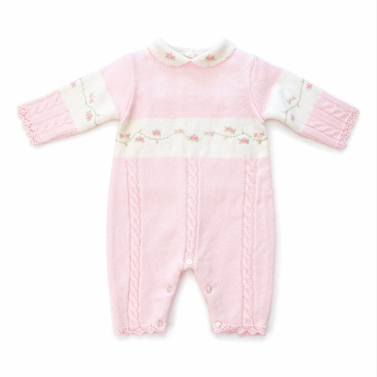 Sarah Louise 008252 Pink Knit Romper AW26
