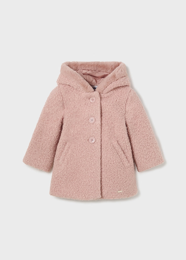 Mayoral Blush Sherling Coat