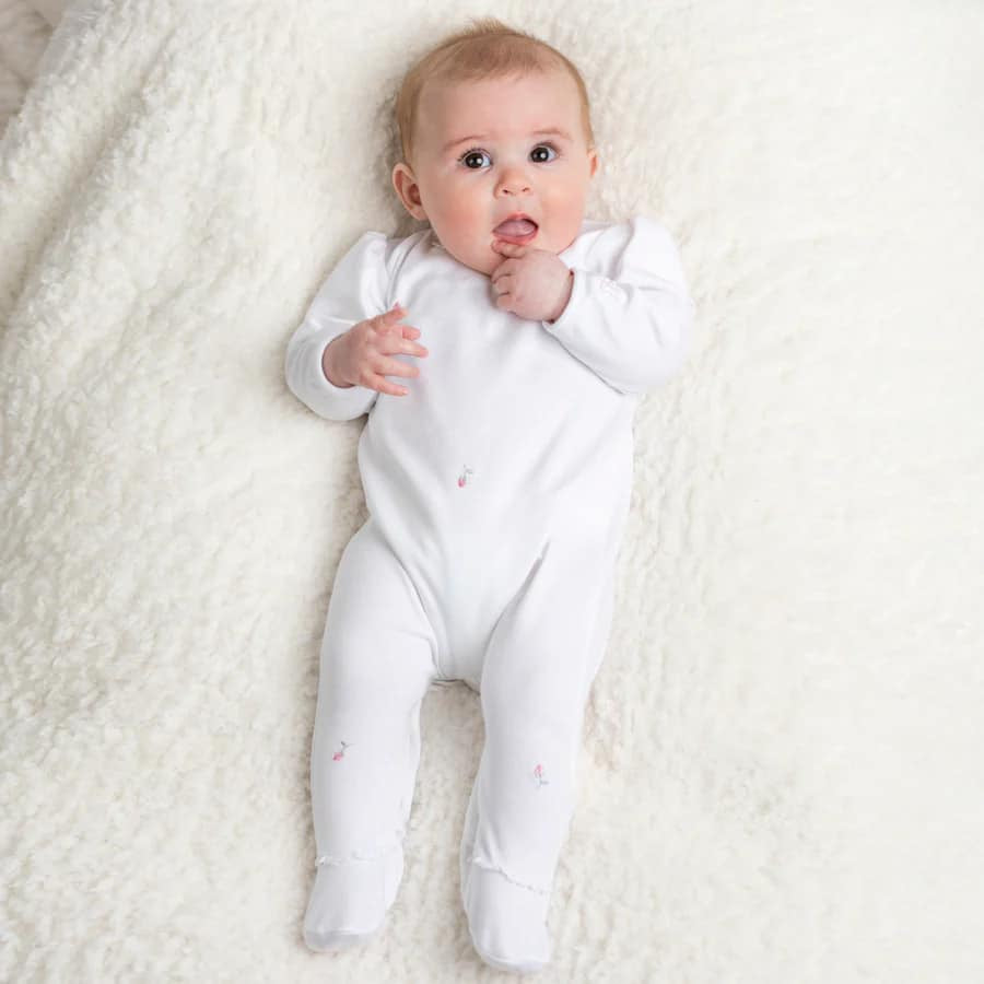 Emile et Rose White Baby Grow