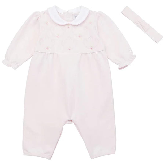 Emile et Rose Pink Romper All In One with Headband