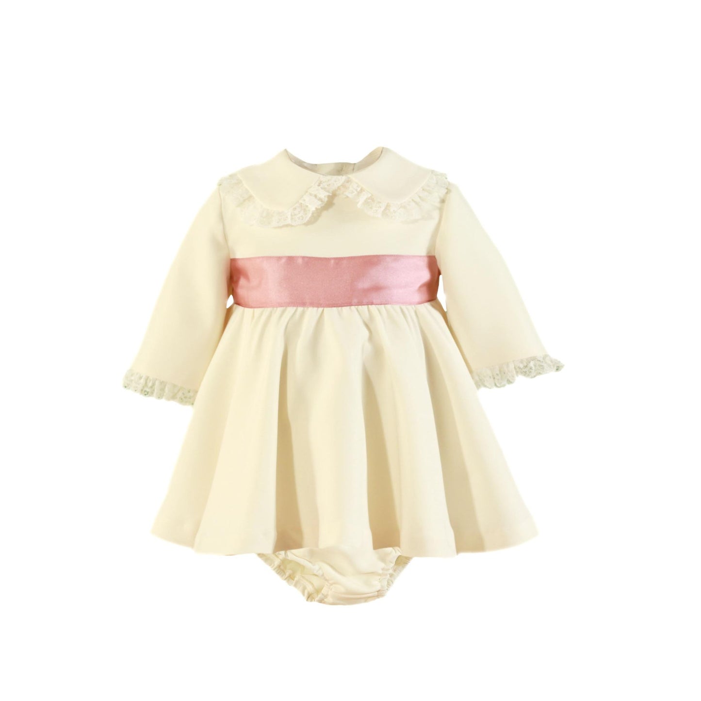 PREORDER Miranda Baby Girls Cream/Pink Dress & Pants