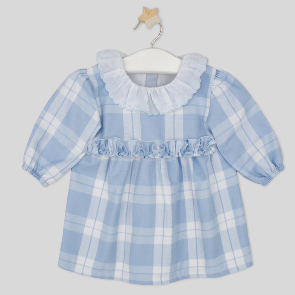 Rapife 4215 Blue Checked Dress