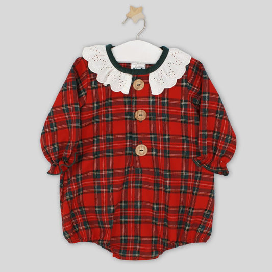 Rapife 5007 Red Tartan Romper